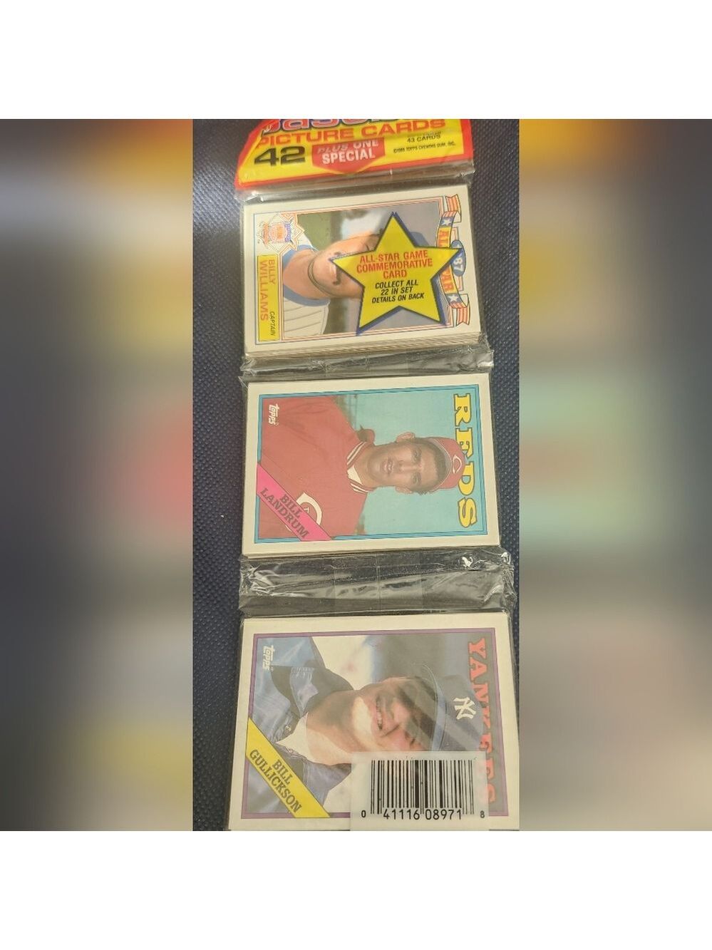 NIB 1988 Topps Baseball 42 Card Rack Pack Factory Sealed 1 Random Pack
